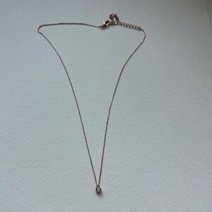 Rose Quartz and Opal Dainty Pendant Necklace